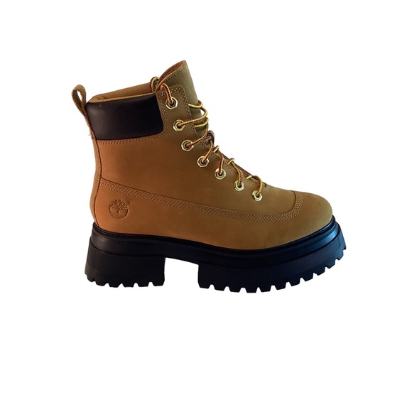 Timberland Boots Wheat Sky Platform Chunky Boots Lace Up Women's 8.5 - Picture 3 of 14